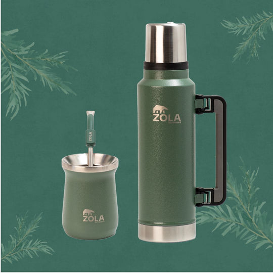 Set de Mate 2.0 Green Forest | Vaso + Termo + Bombilla