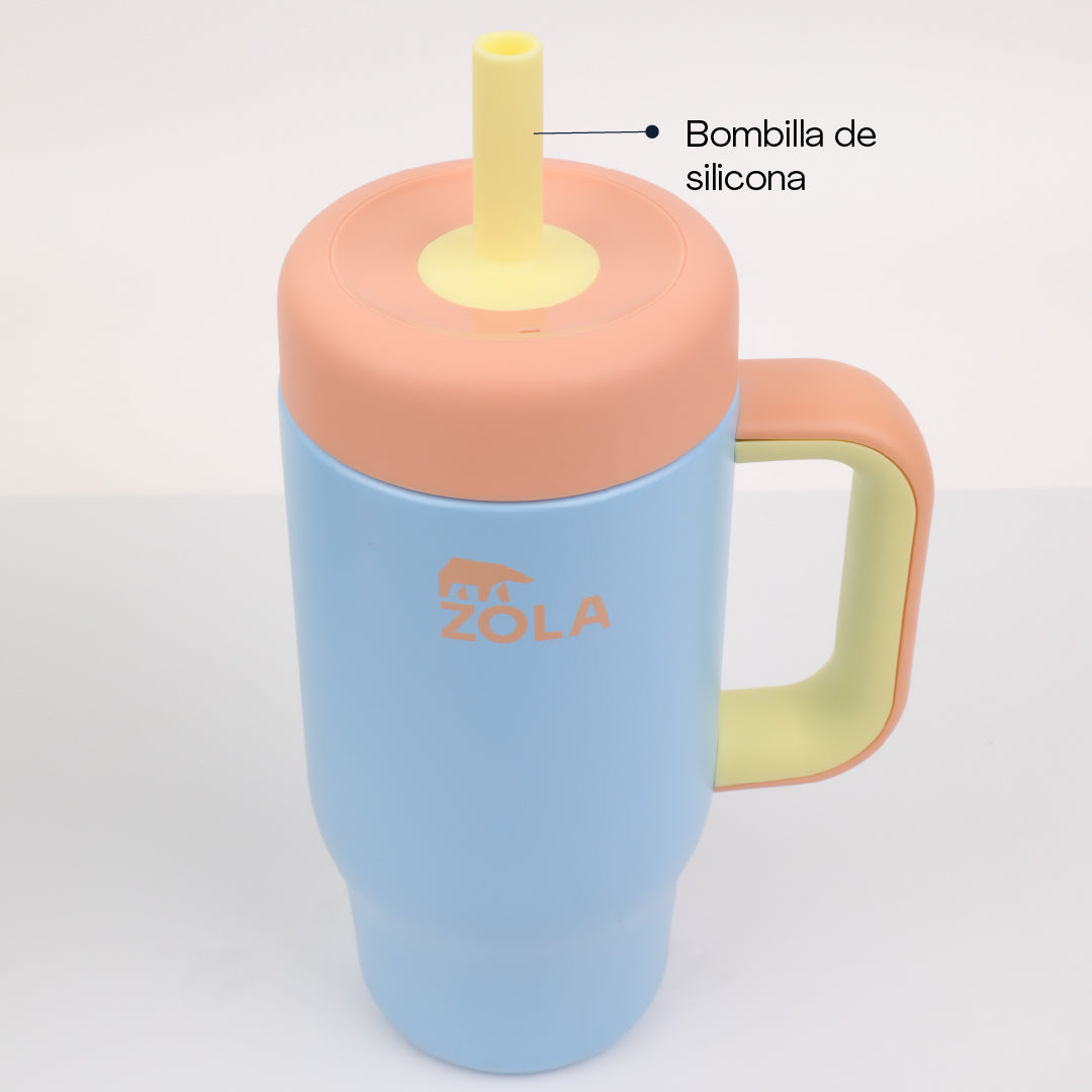 Vaso térmico Kids 530 ml Bombilla de Silicona