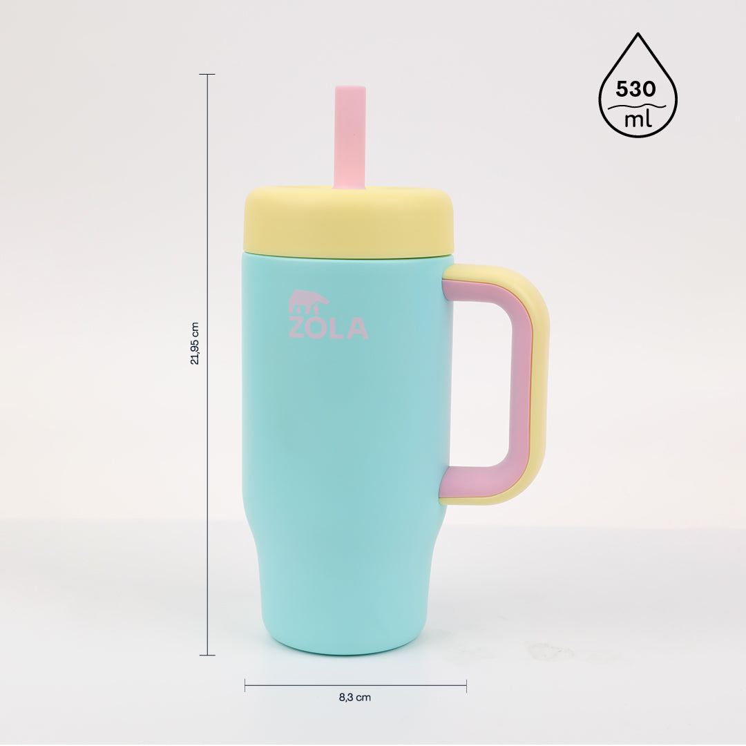 Vaso térmico Kids 530 ml Bombilla de Silicona